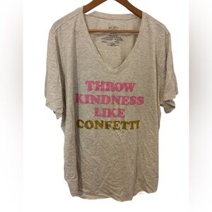 Women’s Mighty Fine 3X T-Shirt Throw Kindness Like Confetti Graphics